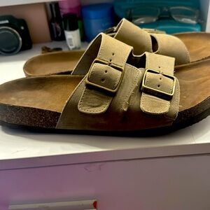 Grey fake Birkenstocks size 10 1/2